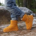 thumbnail image 3 of Kids Snow Boots Boys Girls Waterproof Thicken Warm Furry Lined Mid Calf Platform Winter Booties, 3 of 9