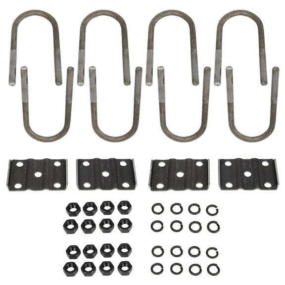 U Bolts kit 7 inch M14x2.0 Metric & Plate Kit for Axle Leaf Springs fixed compatible with most specific vehicles trailers boat Double Eye Trailer Springs