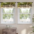 thumbnail image 2 of LALILO Kitchen Curtain Valance Tree Roots Coastal Beach Rod Pocket Window Curtain 52"x 18" Set of 2, 2 of 7