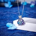 thumbnail image 4 of DESIGNICE Butterfly Love Heart Pendant Necklace with Birthstone Crystals,Mothers Day Gifts,Easter Basket Stuffers,Anniversary Birthday Jewelry for Women Mom Grandma Wife Girlfriend, 4 of 9