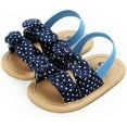 thumbnail image 4 of Infant Baby Girls Summer Sandals Indoor Slippers Open Toe Lace Princess Dress Wedding Flats Shoes Newborn Toddler Soft Non-slip Sole First Walker Crib Shoes 0-18 months, 4 of 7