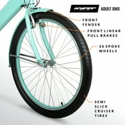 Hyper Bicycles E-Ride 26-Inch Ladies Electric Cruiser Bike with 250W Motor in Turquoise