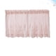 thumbnail image 2 of EeaseMX Cortina corta de encaje, media cortina para ventana, transmisión de luz, para el hogar, cocina, balcón, 130 x 41 cm, color rosa, 2 of 7