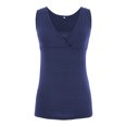 thumbnail image 3 of Ohufall Nursing Tank Tops for Women Summer Solid Casual Sleeveless Maternity Shirts for Breastfeeding Women V-Neck Pregnancy Tanks on Clearance, 3 of 4