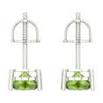 thumbnail image 4 of Clara Pucci 1.5Ct Natural Peridot Heart Cut VVS1 Screw Back Stud 14k Solid hypoallergenic Gold Designer Earrings For August, 4 of 7