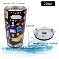 thumbnail image 4 of Friends 20 oz Stainless Steel Tumbler with Lids,Friends TV Show Merchandise,Friends TV Show Gifts,Friends Coffee Tumbler,Double Walled Insulated Travel Coffee Cup Keeps Drinks Cold & Hot（Black）, 4 of 6