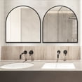 thumbnail image 5 of CONGUILIAO Arch Wall Mirror Black 32"x34" Arched Mirror Bathroom Mirror Mantel Large Vanity Mirror, 5 of 13