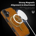 thumbnail image 4 of for iPhone 16 Wallet Case, Compatible with MagSafe, Support Wireless Charging, Slim Fit Premium PU Leather Flip Folio Cover with Card Slots Case Wallet for iPhone 16 - Brown, 4 of 9