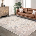 thumbnail image 2 of 10x13 Area Rugs for Living Room & Bedroom, Low Pile Vintage Retro Print, Soft Machine Washable Carpet, Non-Slip for Home Office Decor (Beige), 2 of 8