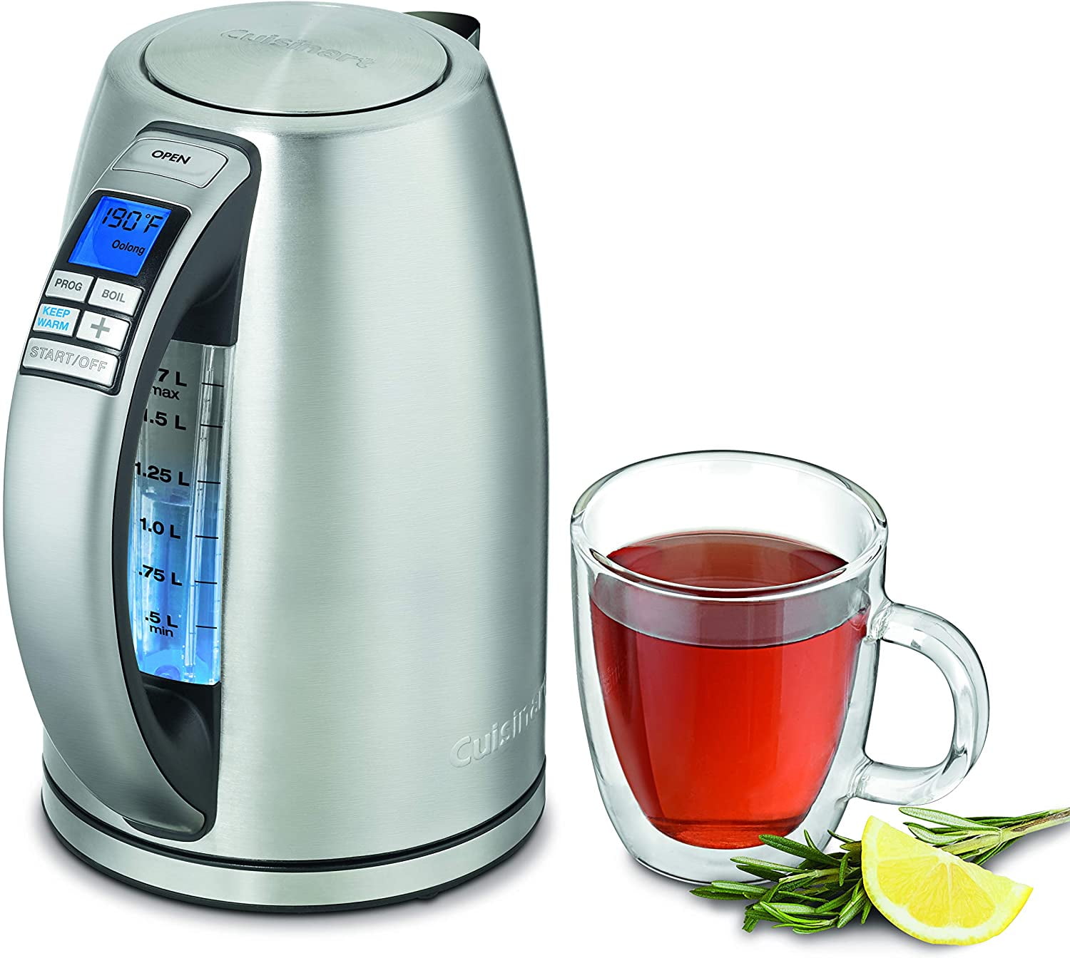Cuisinart 1.7L Digital PerfecTemp Cordless Kettle CPK20C, Silver