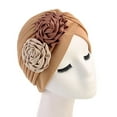 thumbnail image 2 of iHPH7 Head Turbans for Women Turbans for Women Chemo Headwear for Women Chemo Hats for Women Head Coverings for Women Flower Hat Turban Head Wraps for Women Coffee One Size, 2 of 8