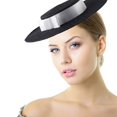 thumbnail image 5 of Hsqqdc Champagne Gold Wide Brim Church Hat with Bow, Elegant Derby Fascinator Hat, 5 of 7