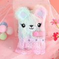 thumbnail image 1 of Cute Cat Plush Notebook For Girls Pendant Keychain Furry Cats Notebook Daily Planner Journal Book Note Pad Stationery, 1 of 5