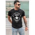 thumbnail image 4 of ABPHQTO Camiseta de manga corta ajustada con estampado de estrellas negras para hombre, 4 of 5