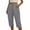 #05 Gray 【Mix, Match & Rotate: Stock Up on Daily Colors】, variant on Women's Cotton Linen Cropped Pants, Mid Elastic Waist Drawstring with Button Detail Pocket, Casual Lightweight Straight Leg Loose Fit, Capri Pants for Women Summer Beach | VerBelle,Army Green L