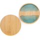 thumbnail image 2 of Round Ocean Wave Epoxy Resin and Bamboo Coaster Drink Mat - 5 Pack, 2 of 4