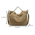 thumbnail image 4 of Large Capacity Messenger Bag for Women School Bag Solid Color Crossbody Bag Commuting Bag Multiple Pockets Shoulder Bag, 4 of 21