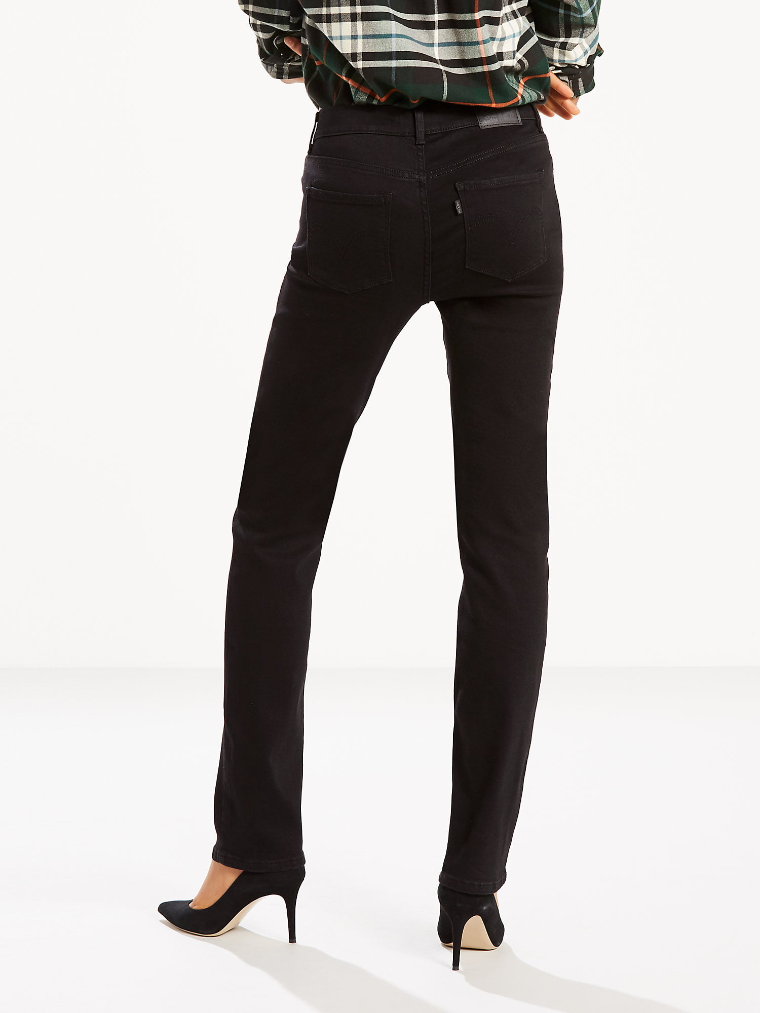 levis black straight jeans