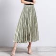 thumbnail image 2 of RUTAYY Women Mid-Length Skirt Dance Party A-Line High Waisted Pleated Skirt Holiday Party Half Skirts Solid Color Casual Travel Skirts, 2 of 6