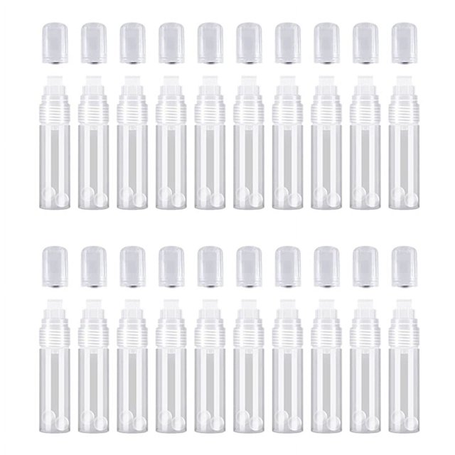 20 Pack Refillable Acrylic Paint Markers 15mm Empty Acrylic Markers Clear White Paint Marker Pens for Rock Painting Wood