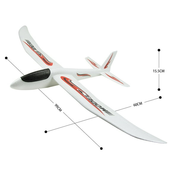 Airplane Toy Foam Glider 39" Throwing Glider Inertia Plane Foam Aircraft Toy Hand Launch Airplane Outdoor Sports Toy for Kids