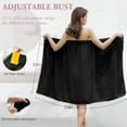 thumbnail image 2 of Women Adjustable Bath Towel Wrap,Soft Body Wraps Dress with Hair Towel for Shower,Super Absorbent and Quick Drying (Black), 2 of 6