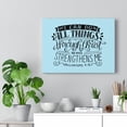thumbnail image 6 of Scripture Walls  Through Christ Philippians 4:13 Sky Blue Bible Verse Canvas Christian Wall Art Ready to Hang Unframed, 6 of 16