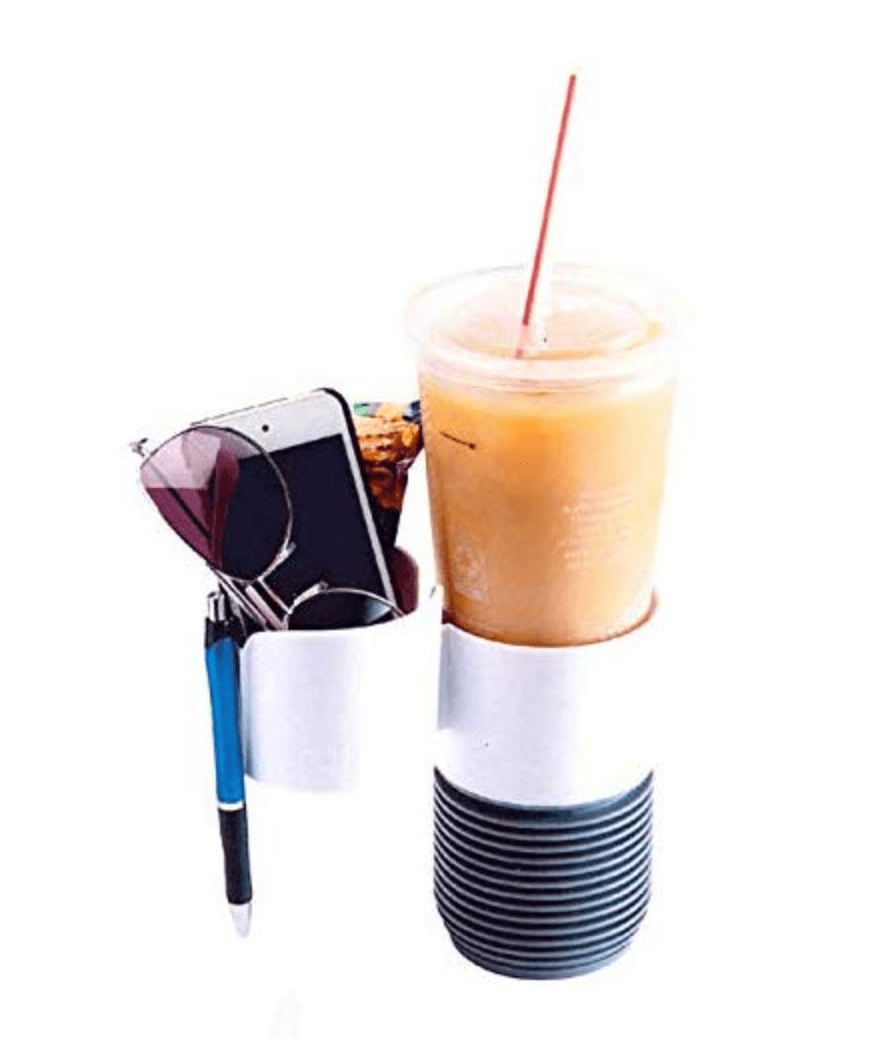 KruzCup Two-Cup Console Organizer Black