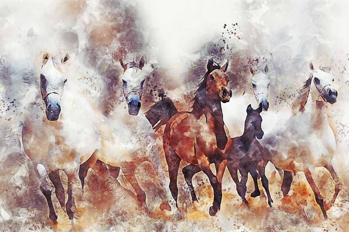 Horses CANVAS OR PRINT WALL ART+