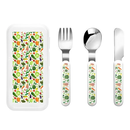 

Matuu Vegetables2 for Stainless Steel Kids Cutlery and Toddler Flatware Kids Utensil Set includes Knives Forks Spoons Ideal for Home and Preschools