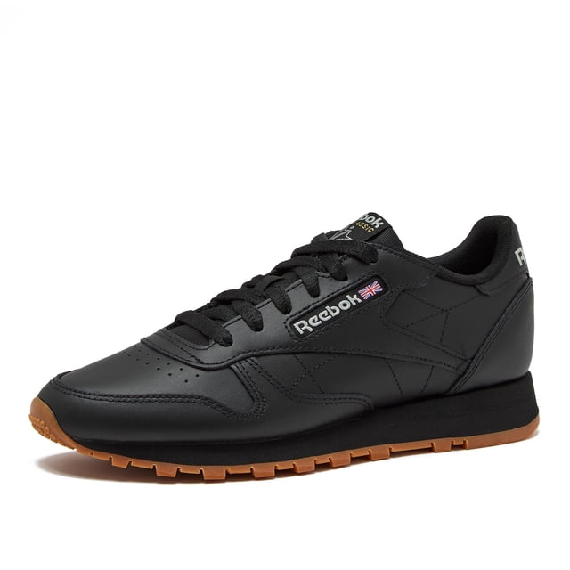 Zapatillas Reebok Classic Leather para mujer, color negro/blanco, talla 5-12
