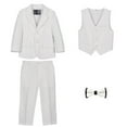 thumbnail image 2 of WOYY Toddler Boys Formal Suit Blazer Waistcoat Trousers Bow Tie 4Pcs Set, Sizes 3-4T, 2 of 5