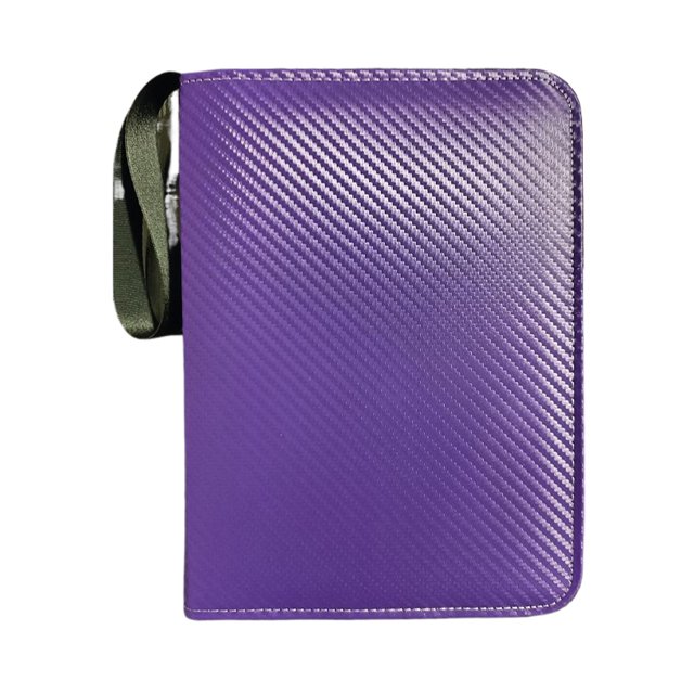 Naiovety Colección de tarjeteros de cuero PU, resistente al agua, regalo duradero para niños de 3 a 12 años, carpeta de tarjetas Almacenamiento y organización del hogar Púrpura