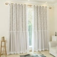 thumbnail image 3 of Wrap Around Double Curtain Rods 28-48 Inch, Antique Gold Double Curtain Rods, Room Darkening Double Drapery Rods, Heavy Duty 1-Inch Front and 5/8 Inch Back Telescoping Double Blackout Window Rods, 3 of 11