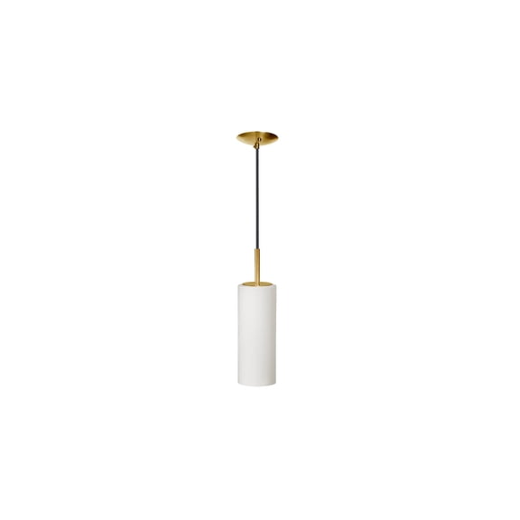1 Light Pendant Light - Aged Brass Finish with White Glass Shade - Kitchen Island Lighting