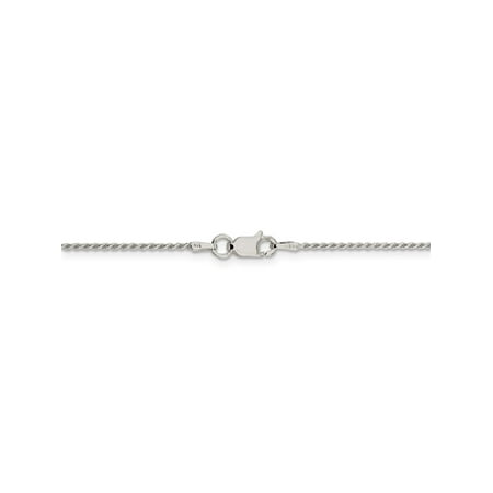 1.1 mm 925 Sterling Silver Diamond-Cut Rope Chain Necklace - 16
