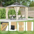 thumbnail image 2 of EastVita 10x10 FT Wooden Double Roof Gazebo, 4-Post Outdoor Pavilion, Carton 3 of 4 (Replacement Part), 2 of 7