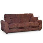 Rhythm Convert-A-Couch Cushion, Dark Brown Microfiber