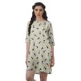 thumbnail image 1 of Moomaya Robes Courtes d'Été pour Femmes Imprimées Coupe Droite en Georgette Mousse Robe Évasée, 1 of 4