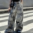 thumbnail image 5 of RUTAYY Toddler Girls Fashion Cute Personality Pants Elastic Waist Wide Leg Jeans Casual Demin Pants With Pockets Trouser Leisure Infants Pants, 5 of 6