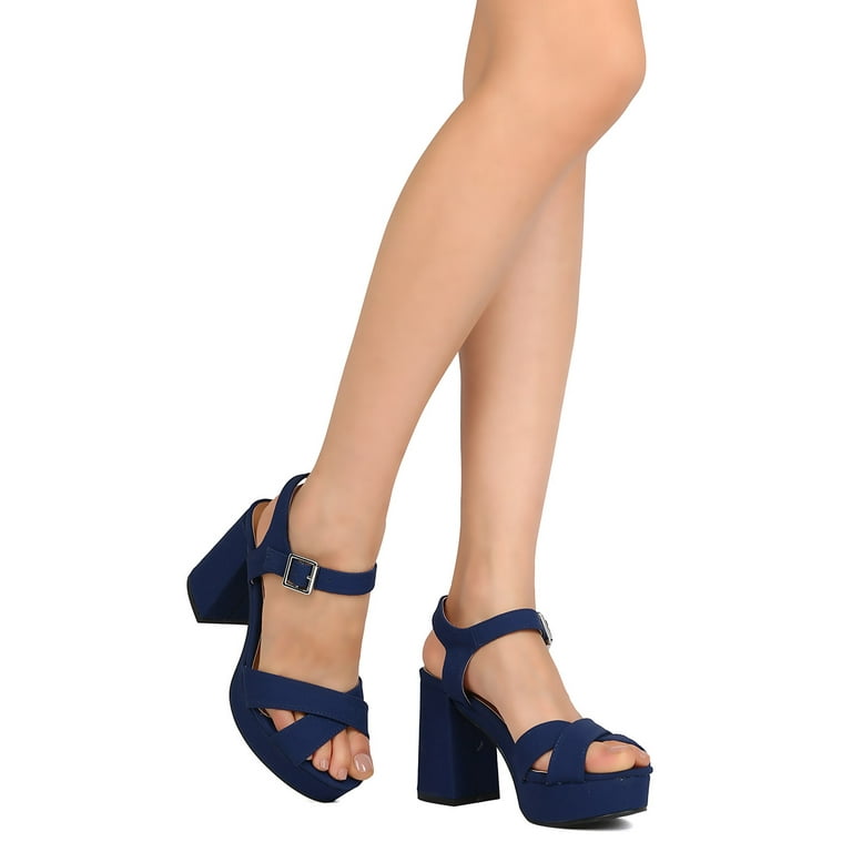 Qupid block heel sandals hotsell