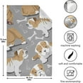 thumbnail image 5 of Cute Bulldog Puppies Yoga Kitchen Dish Towels Set of 1, Bones Washable Tea Towels Dishcloths Lint-Free 18x28 Inch Fast Drying for Kitchen Restaurant Bar Clean, 5 of 7