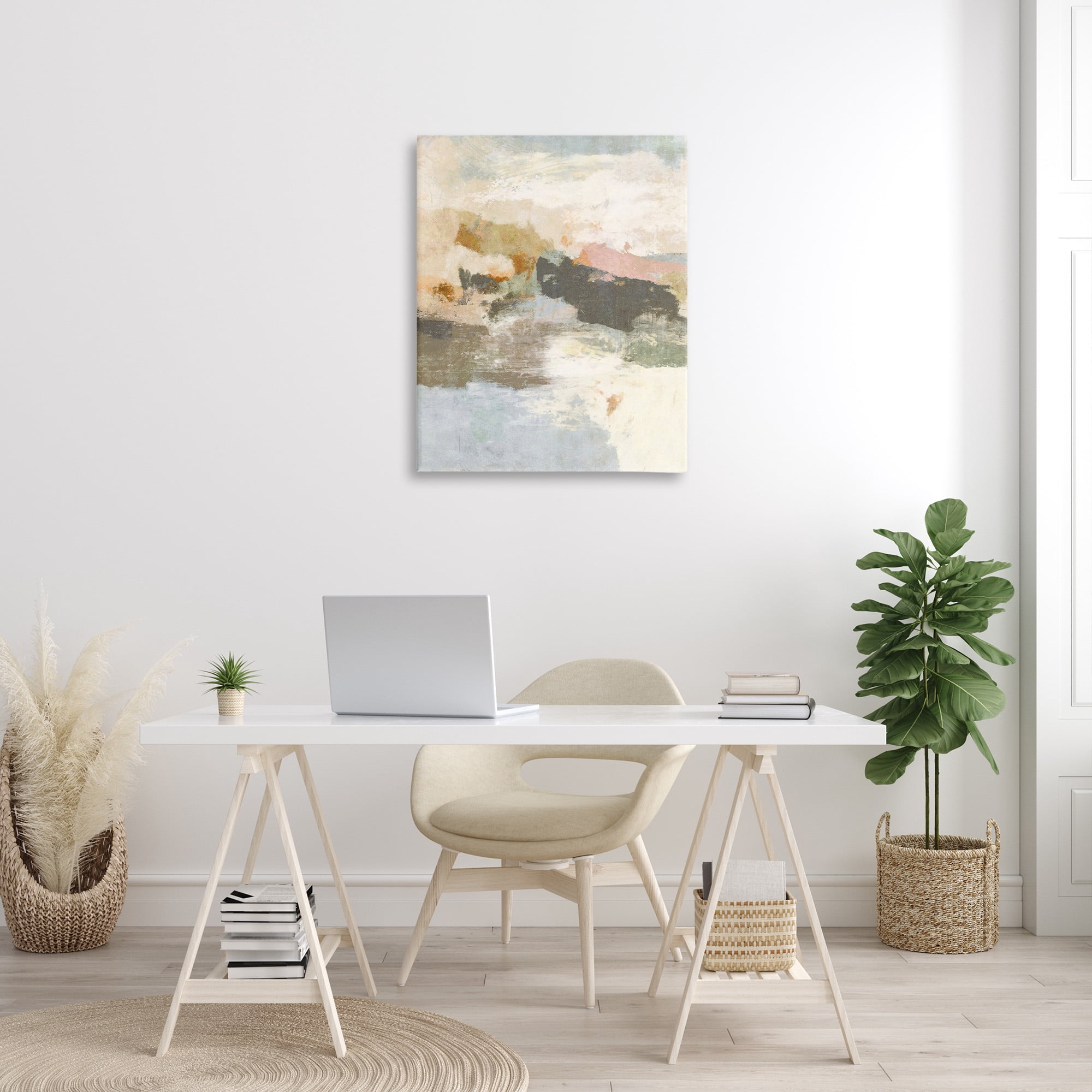 Stupell Industries Abstract Rustic Painting Abstract Painting Gallery Wrapped Canvas Art Print Wall Art, 30 x 40