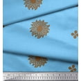 thumbnail image 2 of Soimoi Polyester Crepe Fabric Flower Artistic Print Sewing Fabric Yard 42 Inch Wide, 2 of 3