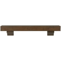 The Shenandoah 60" Pine Wood Mantel Shelf Warm Cherry Finish