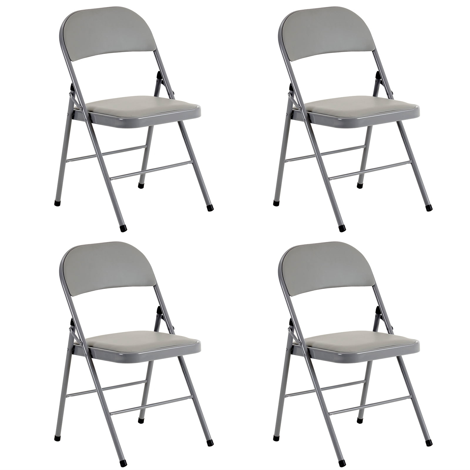 UBesGoo Set of 4 Padded Folding Chair Portable Dining Chairs Heavy Duty