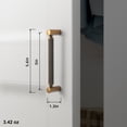 thumbnail image 3 of Goo-Ki 6 Pack 5''(128mm) Hole Center Antique Brass Cabinet Pulls, Zinc Alloy Knurled Grip Cabinet Handles for Drawer,Dresser,Cupboard Wardrobe Cabinet, 3 of 7