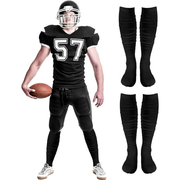 2 Pairs Scrunch Football Socks Non Slip Men Football Socks Extra Long Socks Soccer Socks Over The Knee Athletic,Football socks, Baseball, Softball, Hockey
