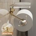thumbnail image 4 of Porta Rollos de Papel Higiénico para Pared, Portarrollos Sin Perforar, Accesorios de Baño, Color Dorado, 4 of 4