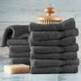thumbnail image 2 of Hearth & Harbor Bath Towel Collection, 100% Cotton Luxury Set of 12 Multipurpose Wash Cloths - DarkGray, 2 of 7